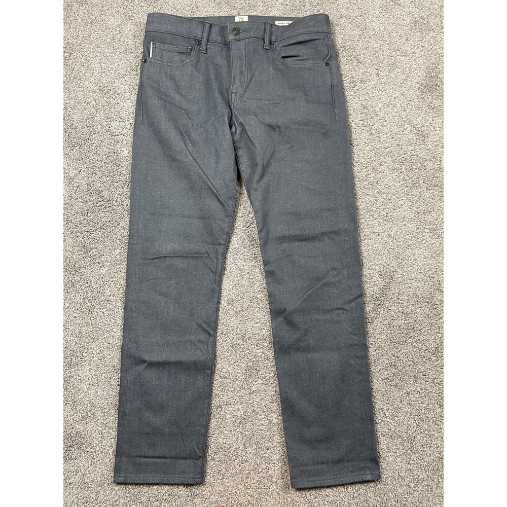 Kato Jeans Mens 33 Hiroshi The Pen Slim Gray Raw‎ Selvedge Denim Designer Cotton